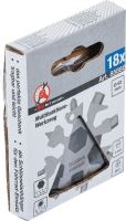 Multifunkční nástroj, sněhová vločka, 18 v 1, nerezová ocel - BGS 85880 (7)