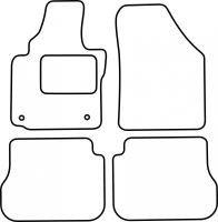 Textilní autokoberce VW Caddy 2004-2010 (2x posuvné dveře) (1)