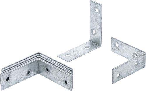 Plech spojovací 60x60x20 mm, 90°, pozinkovaný - BGS 80945