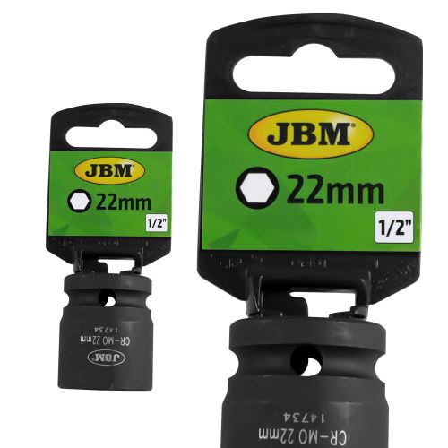 JBM Hlavice nástrčné tvrzené 1/2" 10 - 22  mm
