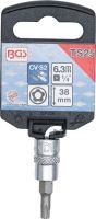 BGS Hlavice zástrčné 1/4", 10 - 50 mm. TS-Profil  s vrtáním (1)