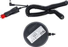 Akumulátorový otočný maják, žlutý, s magnetem, 12 V  /  24 V, O 130 mm - BGS 70343 (4)