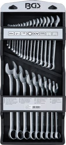 Klíče očkoploché 6,0 - 32,0 mm, sada 25 dílů - BGS 30100