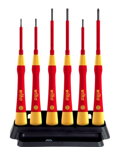 Sada jemných šroubováků PicoFinish Electric Slotted, Phillips, 7 ks. vč. držák