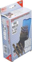 Vrtáky spirálové, HSS-G M35 kobaltová ocel, 1 - 10 mm, 19dílná sada - BGS 9297 (5)