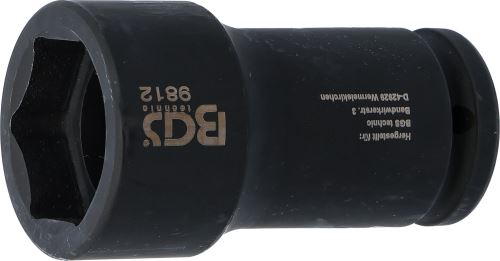 Hlavice nástrčná šestihanná silová, prodloužená 20mm, (3/4"), 38 mm - BGS 9812