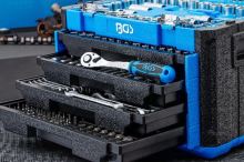 Gola sada, šestihran, 1/4", 3/8", 1/2", metrické a palcové rozměry, 300 dílů – BGS 74000 (3)