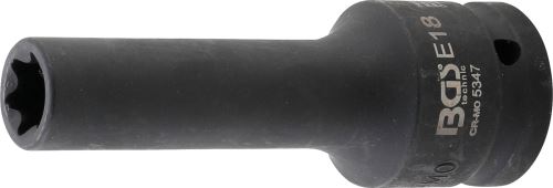 BGS Hlavice nástrčné 3/4", E18 - E32, E-profil, tvrzené, prodloužené
