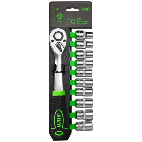 Ráčna 1/2" 72 zubů s šestihrannými zásuvkami - JBM 54028