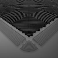 Černá perforovaná PP podlaha / podložka 400 × 400 × 18 mm (3)