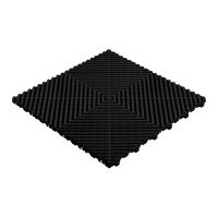 Černá perforovaná PP podlaha / podložka 400 × 400 × 18 mm
