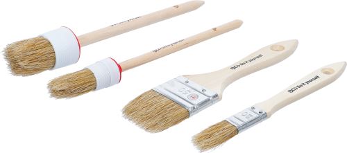 Sada plochých a kulatých štětců 4 ks BGS 76525