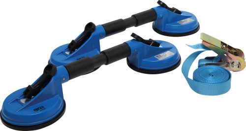 Nosič skla, 2 x 2 přísavky pr. 110 mm, pás s ráčnou - BGS 7997