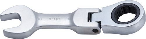Ráčnový očkoplochý klíč, krátký, kloubový, 16 mm - BGS 6916