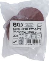 Sada brusného papíru pro excentrickou brusku, O 50 mm, K 60 - 80 - 120, 30dílná - BGS 7019 (2)