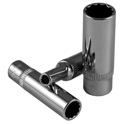 JBM Hlavice nástrčné 1/4", 6 - 13 mm, dvanáctihranné, délka 50 mm, chrom