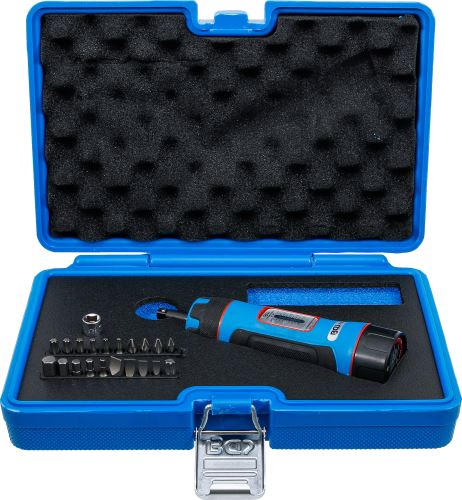 Kompaktní sada momentového klíče s bity 1/4", 1–8 Nm, 22 ks BGS 7123
