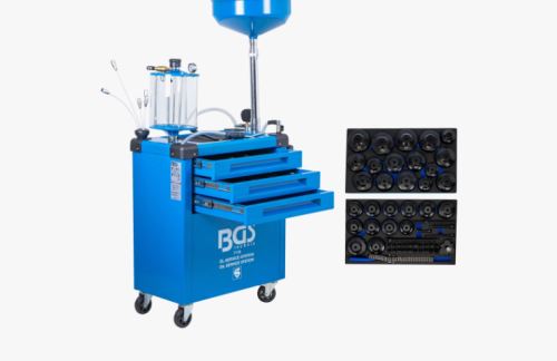 Servisní stanice pro výměnu oleje se sadou klíčů na olejové filtry | 70 l BGS 7119