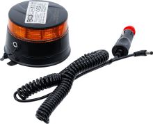 Akumulátorový otočný maják, žlutý, s magnetem, 12 V  /  24 V, O 130 mm - BGS 70343 (3)