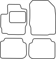 Textilní autokoberce Mitsubishi Colt 2005-2012 (3 dveře) (1)