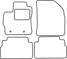 Textilní autokoberce Toyota Verso 2009- (1)