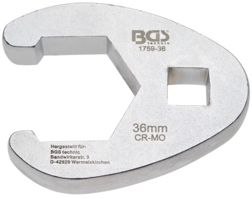 Klíč plochý otevřený 1/2" 36 mm – BGS 1759-36