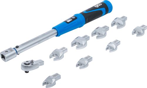 Momentový klíč 10–50 Nm pro vložné nástroje 9x12 mm 10 ks BGS 7532