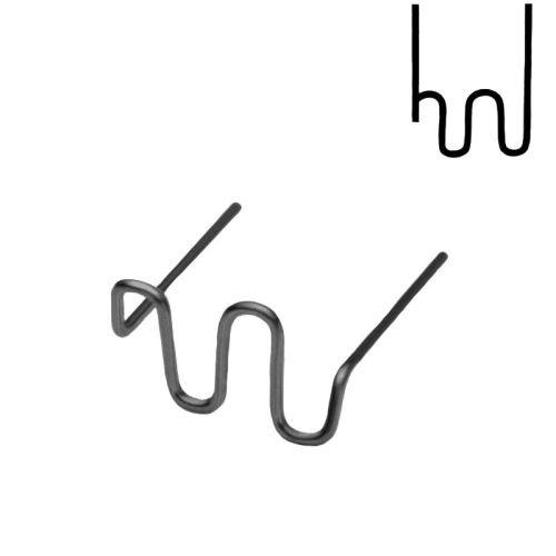 Sponky na svařování plastů RS28, sada 100 ks, tvar W, O 0,8 mm