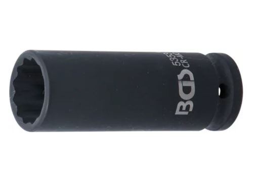 BGS Hlavice nástrčné 1/2", 21 - 46 mm, prodloužené, 12-ti hranné,tvrzené