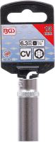 BGS Hlavice nástrčné 1/4", 4 -14 mm, prodloužené, SuperLock (19)