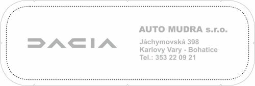 Brašna textilní AUTO MUDRA Dacia (bílá)