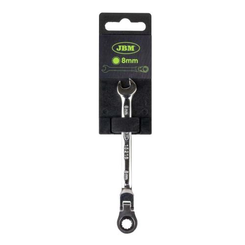 Klíč kombinovaný ráčnový FLEX 8 mm - zrcadlový povrch - JBM 15216